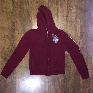 Hollister zip up hooded sweatshirt